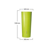 Garantia regenton met bloembak 350 liter groen - thumbnail