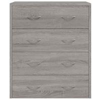 Dressoir met 4 lades 60x30,5x71 cm grijs sonoma - thumbnail