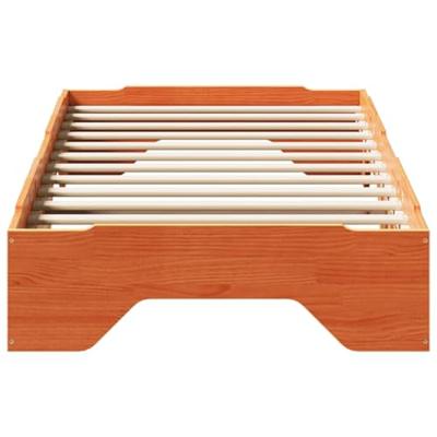 Bedframe zonder matras stapelbaar wasbruin 90x190 cm hout