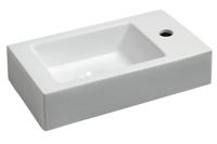 Rhea fontein rechts 45,5 x 26 x 12 cm keramiek glans wit - thumbnail