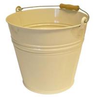 Zinken emmer 12 liter ivoor - thumbnail