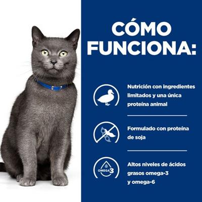 HILL'S PRESCRIPTION DIET Feline d/d Droog kattenvoer Eend, Erwten 1,5 kg