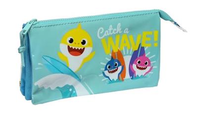 Pennenetui met 2 vakken Baby Shark Surfing Blauw Wit 22 x 12 x 3 cm Pennenetui met 2 vakken Baby Shark Surfing Blauw Wit 22 x 12 x 3 cm