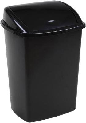 Vuilbak met swing deksel 4,45 l, zwart