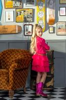 B.Nosy winter jurk meisjes - roze - Dora - laagjes mesh rok - thumbnail