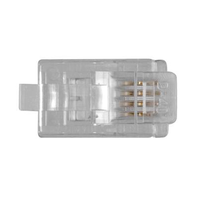 ACT TD102 RJ10 (4P/4C) Modulaire Connector voor Platte Kabel - 25 stuks