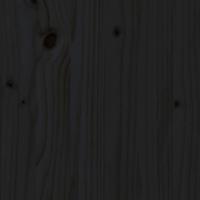 4-delige Loungeset massief grenenhout zwart - thumbnail