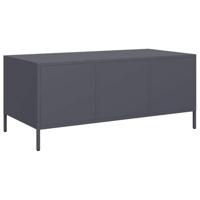 Salontafel 101,5x50x43,5 cm koudgewalst staal antracietkleurig - thumbnail