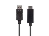 Lanberg CA-DPHD-11CC-0030-BK tussenstuk voor kabels DisplayPort HDMI Zwart - thumbnail