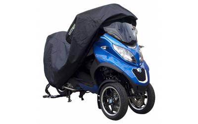 Ds Covers Motorhoes alfa 3w met ruimte voor topkoffer - zwart