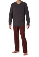 Schiesser Schiesser Pyjama Long anthracite 180251 50/M - thumbnail