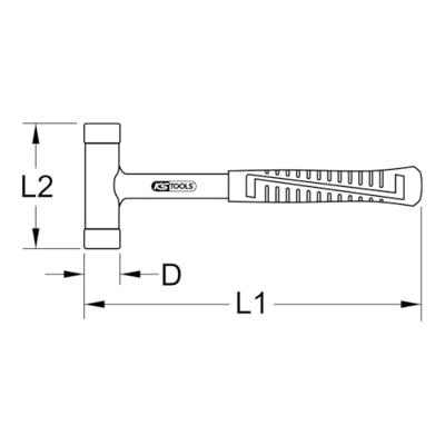 KS Tools 140.5273 140.5273 Kunststof hamer 650 g 300 mm 1 stuk(s) KS Tools 140.5273 140.5273 Kunststof hamer 650 g 300 mm 1 stuk(s)