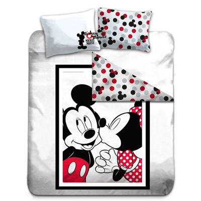 Disney Mickey & Minnie Mouse Dekbedovertrek Kiss - Tweepersoons - 200 x 200 cm - Katoen