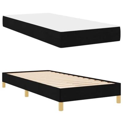 Boxspring bed Zwart en Bruin 90 x 200 cm