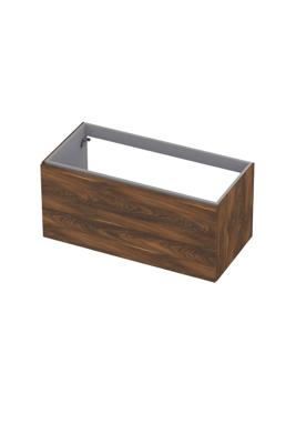Onderkast INK 1 lade softclose met greep hout decor 100 cm x 48 cm x 45 cm Noten 1258022