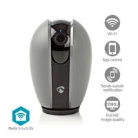 Nedis WIFICI21CGY Smartlife Camera Voor Binnen Wi-fi Full Hd 1080p Kiep En Kantel Cloud Opslag (optioneel) / Microsd (niet Inbegrepen) Nachtzicht Android™ / Ios Donkergrijs / Wit - thumbnail