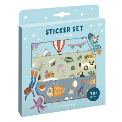 Little Dutch stickerdoos jim & friends, 3 vellen