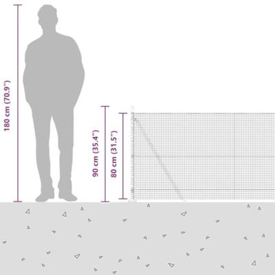 VidaXL Afrasteringspaal groen 10 x 0,8 m (19 x 19 mm gaas)