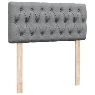 Boxspring met matras stof lichtgrijs 140x200 cm