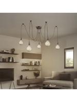 Light depot - plafondkap metaal 5 lichts - roest - Outlet - thumbnail