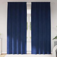 VidaXL Verduisterende gordijnen 2 pcs donkerblauw 140 x 260 cm fluweel - thumbnail