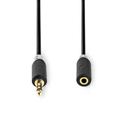 Nedis Stereo audiokabel | 3,5 mm male - 3,5 mm female | 10 m | Antraciet
