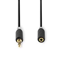Nedis Stereo audiokabel | 3,5 mm male - 3,5 mm female | 10 m | Antraciet - thumbnail