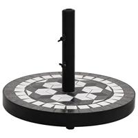 VidaXL Parasolvoet rond 12 kg zwart en wit - thumbnail