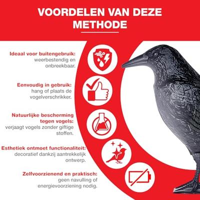 Swissinno raven Nep-raaf tegen duiven Functies: Afschrikking 1 stuk(s) Swissinno raven Nep-raaf tegen duiven Functies: Afschrikking 1 stuk(s)