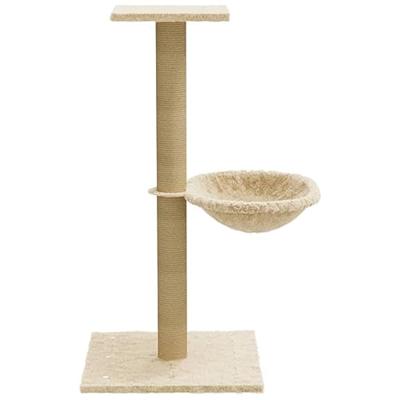 VidaXL Kattenmeubel met sisal krabpaal 74 cm crèmekleurig VidaXL Kattenmeubel met sisal krabpaal 74 cm crèmekleurig