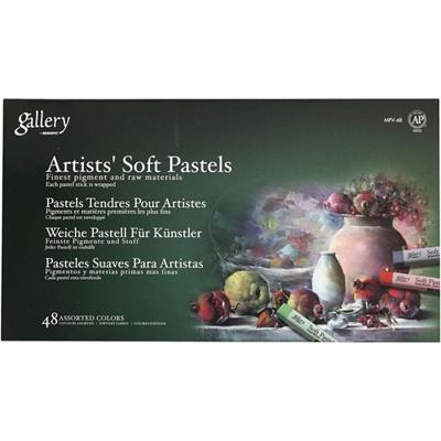 Mungyo Gallery soft pastel set, l: 6,5 cm, dikte 10 mm, diverse kleuren, 48 stuk/ 1 doos