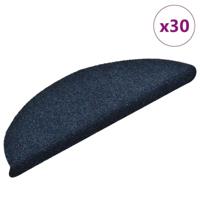 VidaXL Trapmatten zelfklevend 30 stuks 56x17x3 cm marineblauw halfrond - thumbnail