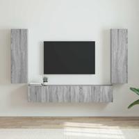 TV Wandkast 2 pcs Grijs Sonoma 30 x 31 x 100 cm Bewerkt hout - thumbnail