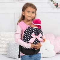 Poppendrager deluxe - zwart/roze - thumbnail