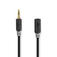 Nedis Stereo audiokabel | 3,5 mm male - 3,5 mm female | 3 m | Antraciet - thumbnail