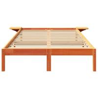 Bedframe met nachttafels Bruin 140 x 190 cm Wasbruin - thumbnail