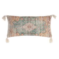 Kussen DKD Home Decor 60 x 10 x 30 cm Beige Blauw Arabisch Franjes - thumbnail