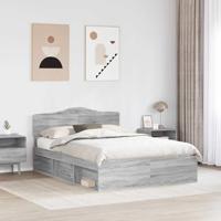 Bedframe Grijs Sonoma 140 x 190 cm Massief grenenhout - thumbnail
