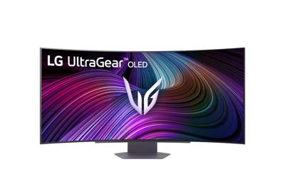 LG UltraGear™ 45GX90SA-B 45 inch gebogen gaming PC monitor - OLED-paneel WQHD-resolutie (3440 x 1440), 0,03 ms GtG 240Hz, DisplayHDR™ TrueBlack 400, DCI-P3 98,5% (CIE1976), AMD FreeSync Premium