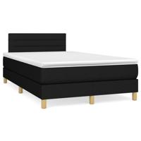 Boxspring met matras stof zwart 120x190 cm - thumbnail