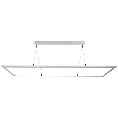 Deko Light 342220 LED Panel transparent, eckig, 50 W, 3000/4000 K, Silber Hanglamp Energielabel: E (A - G) LED LED vast ingebouwd 53 W Wit