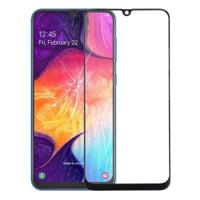 Front screen buitenste glazen lens voor Galaxy A50/A30/M30/A4S (zwart) - thumbnail
