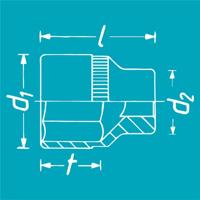 HAZET Dopsleutel 880-18 · 3/8 inch (10 mm) vierkant hol · Buiten-zeskant-tractieprofiel · SW 18 mm - thumbnail