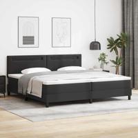 Bedframe met matras met matras Zwart 200 x 200 cm Kunstleer - thumbnail