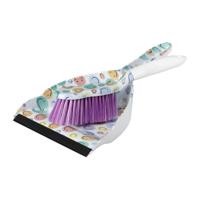 Veger en blik smiley - set van 2 - 35x22x10 cm - thumbnail