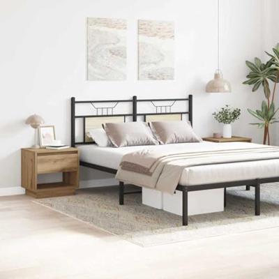 Nachtkast 2 pcs artisanaal eikenkleurig 45 x 34 x 44 cm