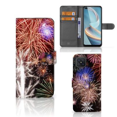 OPPO Reno4 Z | Wallet Case | met Pasjes | Vuurwerk