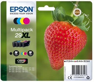 Originele inkt cartridge Epson Nº 29 XL Zwart/Cyaan/Magenta/Geel (8 Stuks) (1 Stuks) Originele inkt cartridge Epson Nº 29 XL Zwart/Cyaan/Magenta/Geel (8 Stuks) (1 Stuks)