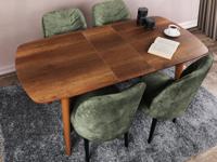 Verlengbare eettafel RETRIEVER 130 > 160 cm walnoot - thumbnail