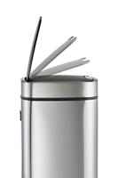 Durable Afvalbak | 12 l H430 mm | RVS/kunststof metallic zilver | 1 stuk - 342123 342123 - thumbnail